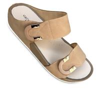 GRUNLAND SANDALI donna eleganti Comfort regolabile ALY due strappi ciabatta estate e cerimonie plantare re-soft (cuoio, Sistema Taglie Calzature EU, Adulto, Donna, Numero, Media, 40)