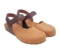 Grunland Sandalo Sapp con Chiusura a Strappo SB1351 Cuoio-Marrone 37