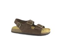 Grunland Sandalo tripla fibbia in pelle | BOBO SB3003 MARRONE 41