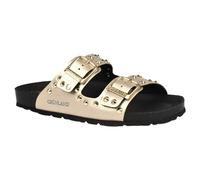 GRUNLAND Sara CB0737 Platino Ciabatte Donna Anatomiche Fibbie Borchie re-Soft 39