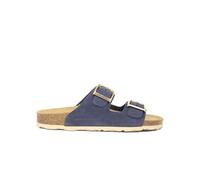 Grunland Sara CB2631 Blu Ciabatte Donna Anatomiche Pelle Fibbie BIRK re-Soft 40