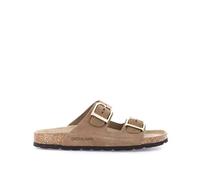 Grünland Ciabatta da donna SARA CB2631 anatomica camoscio doppia fascia fibbie tortora 41