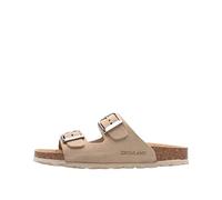 Grunland Ciabatte donna SARA CB2631 pelle tortora anatomiche con fibbie re-soft 36