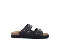 GRUNLAND SASA CB0750 Nero Ciabatte Donna Anatomiche Pelle Fibbie Borchie BIRK 38