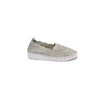 GRUNLAND SAVI SC4382 grigipo metal scarpe donna flessibile slip on forata