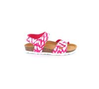 SB2154 GRUNLAND Luce Sandalo Bambina col Fuxia Regolabile con Fibbie Sottopiede in Vera Pelle Soft Leggero Fuxia-Bianco 30
