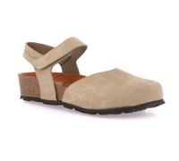 GRUNLAND SB2412 Sandali Donna in Nabuk punta chiusa con Strappo color BEIGE
