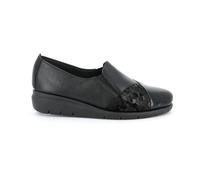 GRUNLAND SC5565 RYSA SCARPA DONNA COL NERO IN VERA PELLE MOCASSINO ZEPPETTA COMODA MORBIDO NERO 40