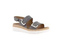 SE0450 GRUNLAND MOLL Sandalo Donna col Acciaio Plantare Estraibile Fascia Regolabile con Strappo Zeppa 5 CM Acciaio 41