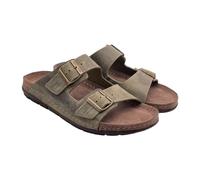 GRUNLAND SIRU CI2500 oliva ciabatte uomo fibbie pelle nabuk birk 46