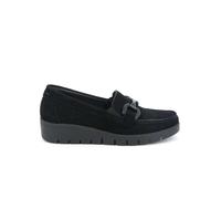 GRUNLAND TAFA 5584 CAMOSCIO Nero Mocassino Donna (37)