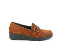 GRUNLAND TAFA SC5584 Cuoio Scarpe Donna Mocassini Zeppa Elastici camoscio Morsetto 37