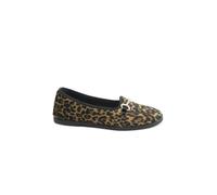 GRUNLAND TIKA PA1281 cuoio multi marrone leopardata pantofola donna tessuto mors