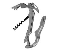 Grunwerg Aperiti Drinkware Connoisseur Coltello da cameriere, in acciaio inox, con tagliacapsule e schiaccianoci, in cartoncino