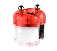 Grunwerg Gmill Condimates Set di Saliere e Pepiere in Acrilico, 10 cm, Facile da Riempire, Rosso