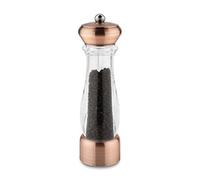 Macina sale o pepe bronzo e acrilico, meccanismo di macinazione in ceramica resistente scandinavo senza BPA, 6 cm x 6 cm x 21 cm
