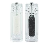 Grunwerg Gmill Set macina sale e pepe in acrilico da 14,5 cm, con macina regolabile in ceramica