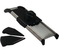 Grunwerg MVS-282 Affettatrice Professionale A V Lama, Nera, Acciaio Inox