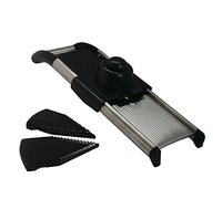 Grunwerg MVS-282 The Gourmet - Affettatrice professionale a forma di V, in acciaio INOX, colore: Nero