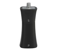 Grunwerg SP-9174BK - Saliera e macinapepe 2 in 1, plastica, nero opaco
