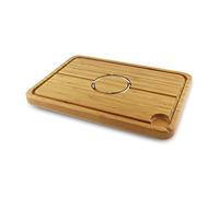 Grunwerg Lussuoso Tagliere in Legno di bambù, con Chiodi, per Tagliare, smembrare e affettare, bambù, Brown, 40 x 28cm