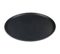 Grunwerg Vassoio Rotondo Antiscivolo in plastica Super gommata, Diametro 45 cm, Nero