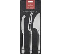 Grunwerg Windsor Carded Set di 3 coltelli da formaggio, acciaio inossidabile 18/0