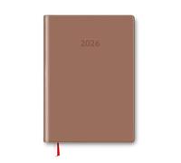 Grupo Erik Agenda Settimanale 2026 A4 in Italiano - Agenda Appuntamenti 2026 Lavoro : Intervalli di 30 minuti e Spazio Note, Copertina Morbida Marrone (Dic. 2025 a Genn. 2026)