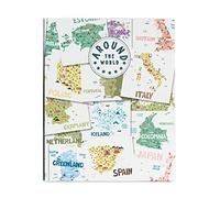 Grupo Erik: Album fotografico Around The World con 96 tasche e copertina flessibile, Album 100 foto, 13x20, 12x18 o 13x19