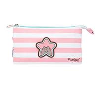 Erik - Pusheen Triple Pocket Pencil Case Triple Pocket White / Pink