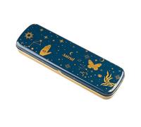 Grupo Erik: Astuccio in Metallo con Matite Colorate di Astral Astuccio metallico portamatite 20x6cm, con 12 matite bicolore, Regalo set matite colorate