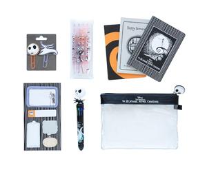 Grupo Erik Astuccio Set Cancelleria The Nightmare Before Christmas - Set Cancelleria Ufficio e Scuola con 3 Quaderni A6, Penna Multicolore 10 colori, 4 Evidenziatori, Clips e Note adesive