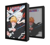 Grupo Erik Quadro Luminoso LED Bleach Manga - Lampada da Tavolo Decorativa con Cornice per Gaming Room, Effetto Doppia Immagine e 15 Modalità di Luce | Cavo USB Incluso (20 x 28 x 5 cm)