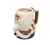 Grupo Erik Boccale Birra One Piece Gadget - Bicchieri Birra Decorativa Going Merry con Colori Vivaci e Ben Dipinta, Tazza Grande 750ml | One Piece Manga: Regali Divertenti