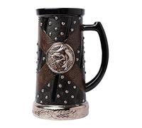 Grupo Erik: Boccale da Birra da Collezione The Witcher, Logo Lupo Geralt, Licenza Ufficiale 100 percento, Ceramica, 750 ml