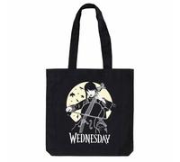 Grupo Erik: Tote Bag Mercoledì Addams | Borsa Mercoledì Addams, Borsa Shopper personalizzata 37 x 37 cm, Borsa riutilizzabile in cotone, Mercoledì Addams gadget