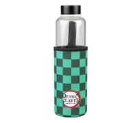Grupo Erik: Bottiglia Demon Slayer Termica | Bottiglia Vetro 500 ml, con rivestimento in neoprene, tappo chiusura ermetica e BPA free, bottiglia vetro acqua design, Anime Manga gadget