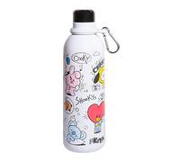 Grupo Erik Bottiglia termica 500 ml BT21, borraccia termica con doppia parete in acciaio inox, chiusura ermetica, BPA free, con moschettone per lo zaino