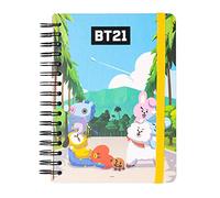 Grupo Erik: Bullet Journal BT21 | Quaderno A5 Ad Anelli 180 Pagine Con Copertina Rigida, Chiusura Elastica, Carta D'avorio Di Alta Qualità E Pagine Puntinate, Quaderno Kawaii Ad Anelli