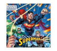 Grupo Erik Calendario 2026 da Muro Superman Fumetti | Calendario geniale 2026-30x30cm + Poster da parete in Regalo, Planner 2026 - Mensile da Parete - Fumetti DC