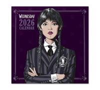 Grupo Erik Calendario 2026 da Muro Wednesday Addams | Calendario geniale 2026 Mercoledì Addams- 30x30cm, Planner 2026 - Mensile da Parete