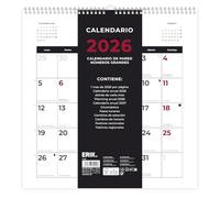Grupo Erik Calendario da parete 2026 - Calendario spagnolo 2026 | Quadrato 30 x 30 cm - 30 x 30 cm - Agenda da parete per famiglia, visualizzazione mensile, regali spagnoli per amici