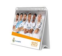Grupo Erik: Calendario da Tavolo 2025 Real Madrid - Calendario Calciatori 2025, 12 mesi, 18x20 cm FSC®, Calendario da Scrivania 2025, Calendario ufficio 2025
