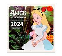 Grupo Erik: Calendario Disney 2024 Alice nel Paese delle Meraviglie, 12 mesi + 4 mesi in omaggio, 30x30cm FSC®, ideale come Calendario 2024 da parete, Calendario alice 2024, disney gadget 2024
