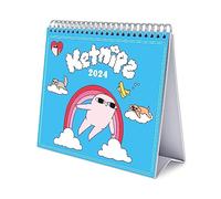 Grupo Erik: Calendario Ketnipz 2024 da Tavolo - Calendario Scrivania 2024, 12 mesi + Planner annuale 2025, 18x20 cm FSC®, calendario divertente 2024, ketnipz gadget