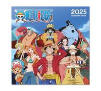 Grupo Erik: Calendario One Piece 2025 da Muro, 12 mesi in spagnolo e portoghese, 30x30cm FSC + Poster in Regalo, Calendario 2025 da parete, Calendario Anime 2025