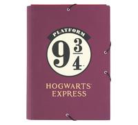 Grupo Erik: Cartellina rigida Harry Potter Binario 9 3/4 | Cartella portadocumenti A4 espandibile, 34 x 24,5 cm, Cartella a 3 lembi con elastico, Cartelletta Porta Documenti in cartone