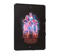 Grupo Erik Cartellina Portadocumenti A4 Stranger Things Gadget - Cartella Portadocumenti Rigida Espandibile a 3 Lembi con Elastico in Cartone | Cancelleria Scuola Stranger Things