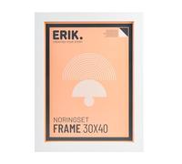 Grupo Erik Cornice 30 x 40 cm Bianca | Portafoto da Parete in MDF | Cornice da Parete per Poster, Quadri, Puzzle e Foto, Effetto Legno, Accessori per Appendere Inclusi, Packaging Protettivo