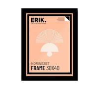 Grupo Erik Cornice 30 x 40 cm Nera | Portafoto da Parete in MDF | Cornice da Parete per Poster, Quadri, Puzzle e Foto, Effetto Legno, Accessori per Appendere Inclusi, Packaging Protettivo